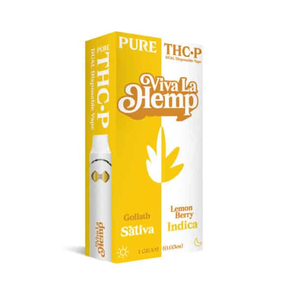 THCP Dual Disposable Vape - 1G<br>Goliath Sativa & Lemon Berry Indica - Image 2