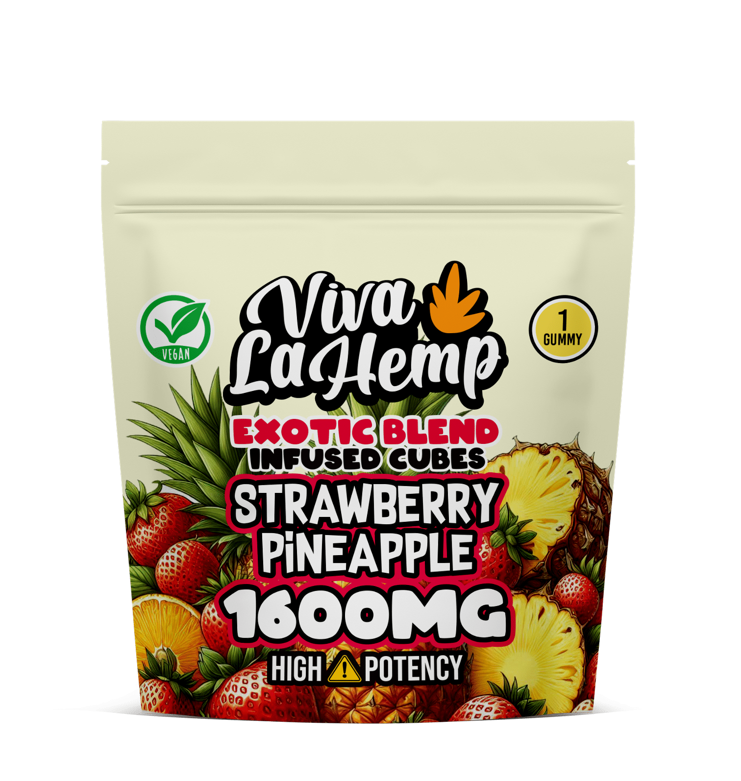 Exotic Blend Infused Cubes – 1600MG <br> Strawberry Pineapple (Pack of 5)