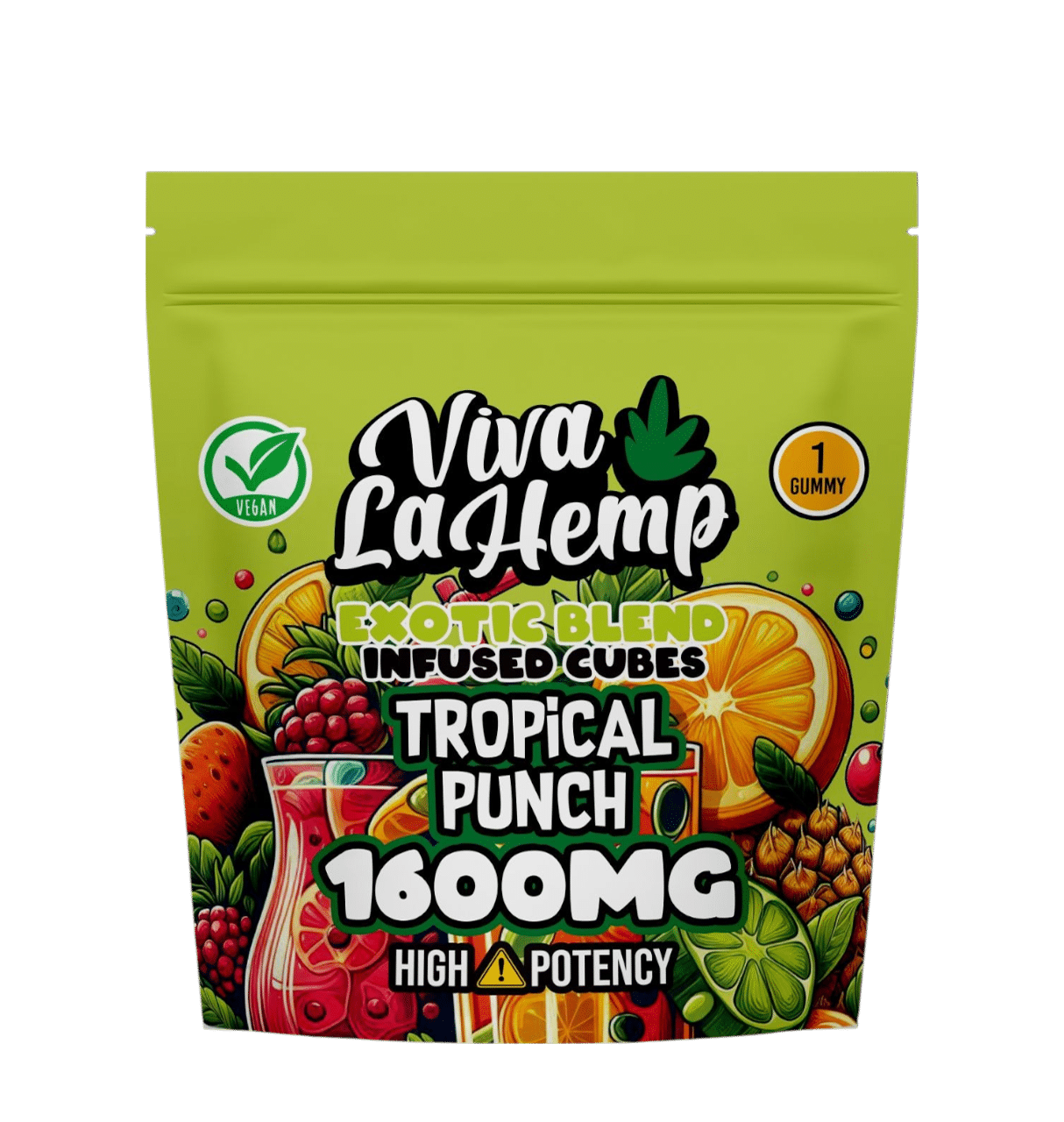 Exotic Blend Infused Cubes – 1600MG <br> Tropical Punch (Pack of 5)