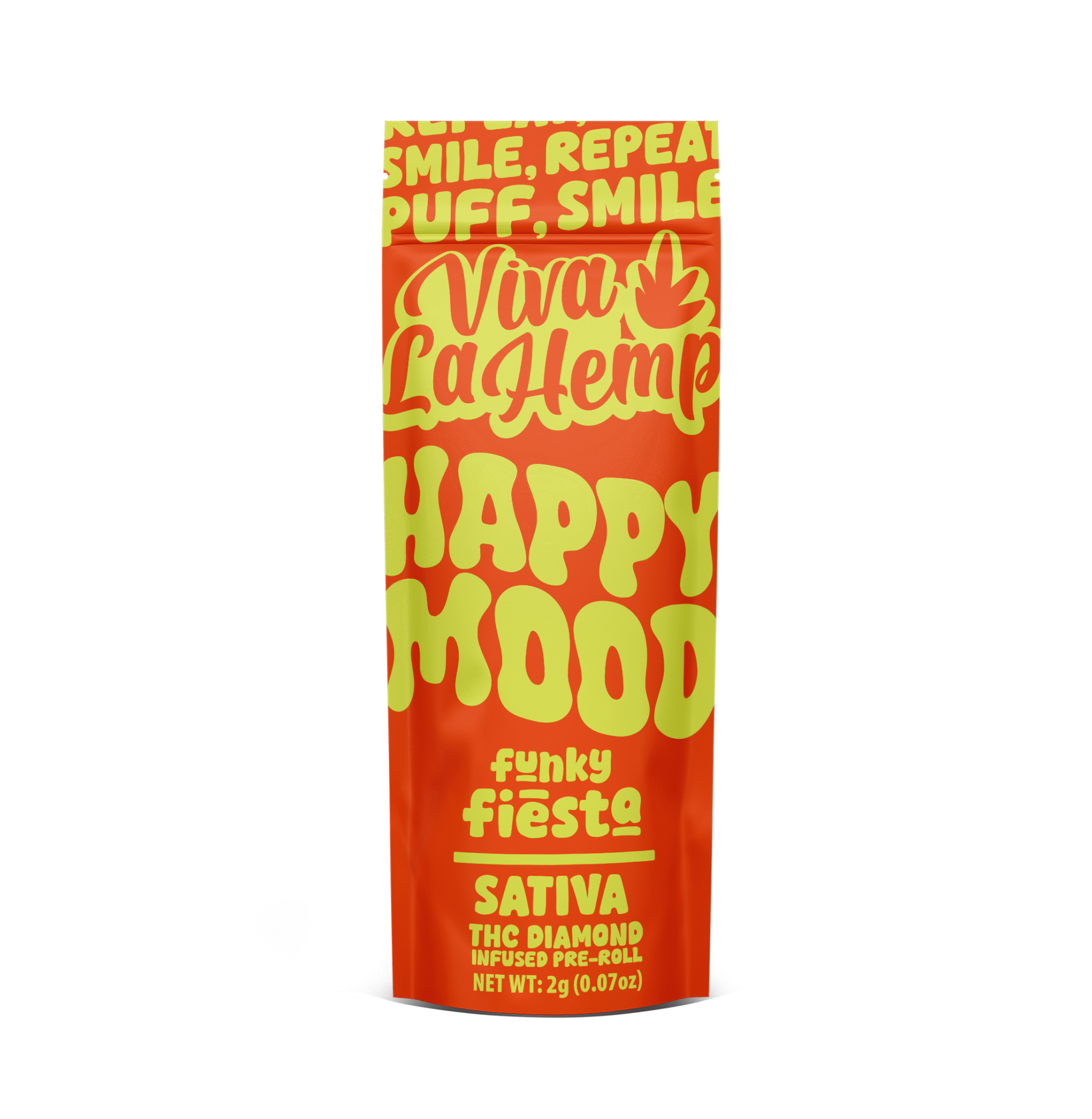 THC Diamond Pre Rolls - Happy Mood 2 Gram - 90ct - Funky Fiesta (Hybrid)