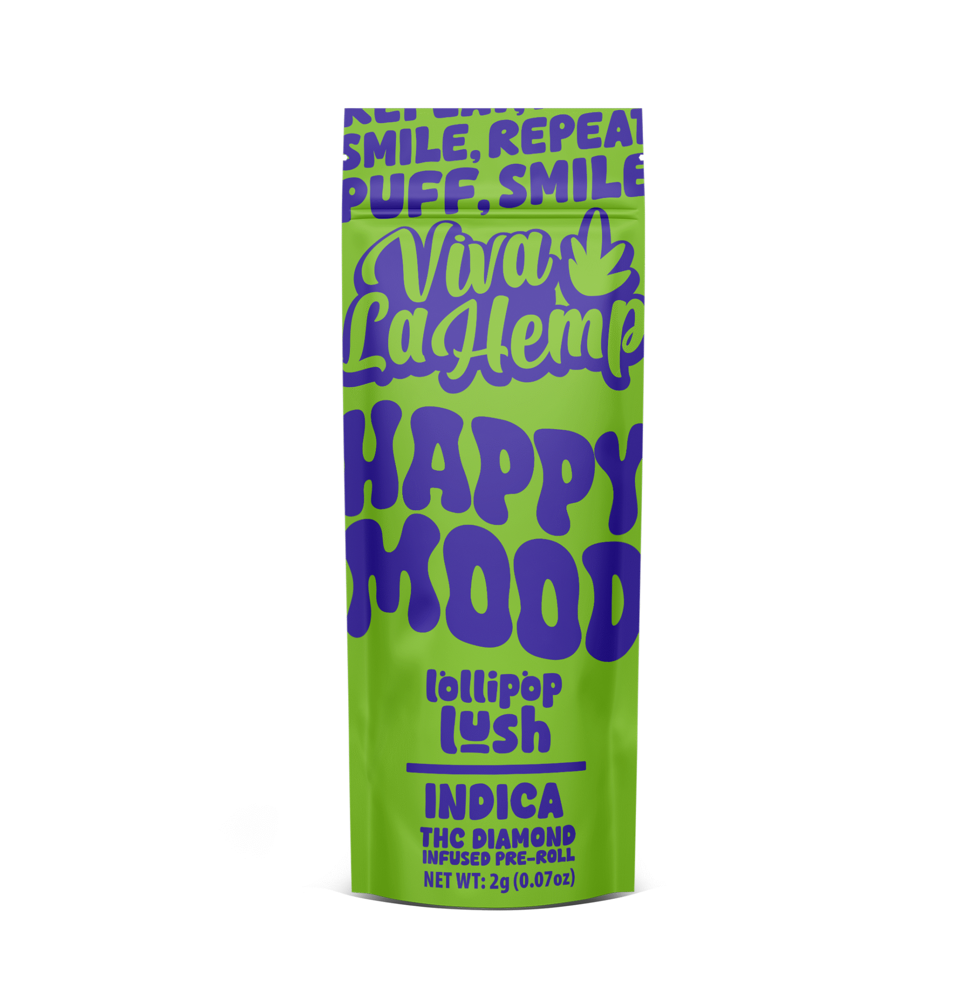 THC Diamond Pre Rolls - Happy Mood 2 Gram - 90ct - Lollipop Lush (Hybrid)