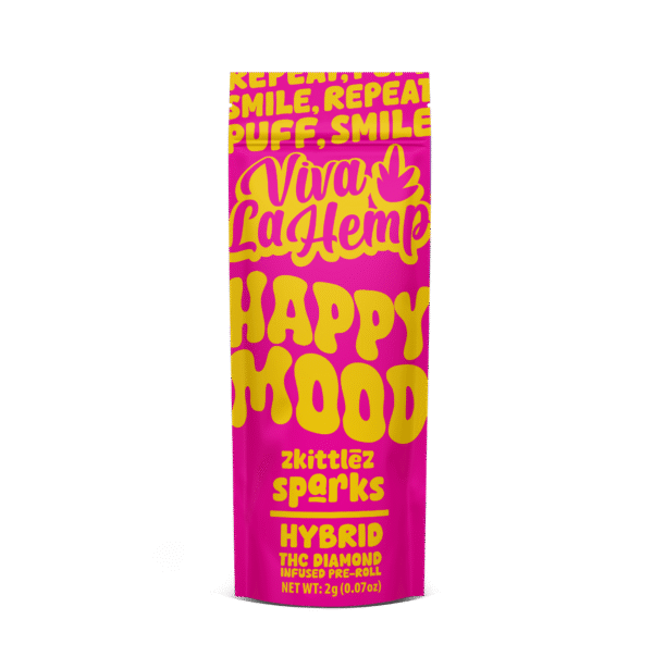 THC Diamond Pre Rolls - Happy Mood 2 Gram - 90ct - Zkittles Sparks (Indica)