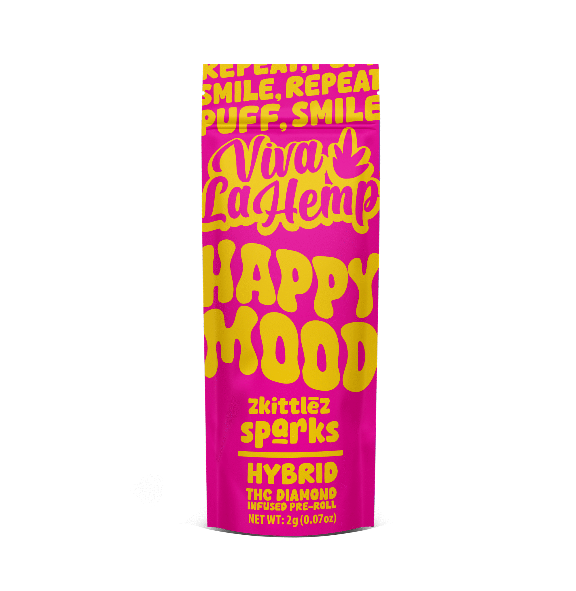 THC Diamond Pre Rolls - Happy Mood 2 Gram - 90ct - Zkittles Sparks (Indica)