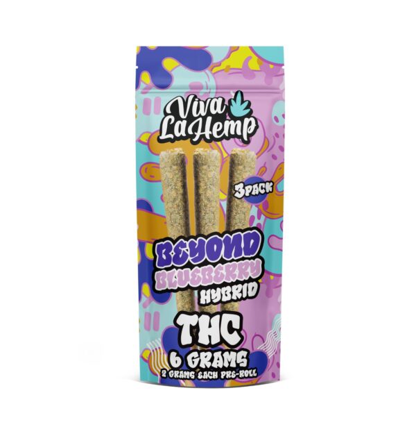 THC Pre-Roll - 3 Pack - 6 Gram <br> Beyond Blueberry – Hybrid