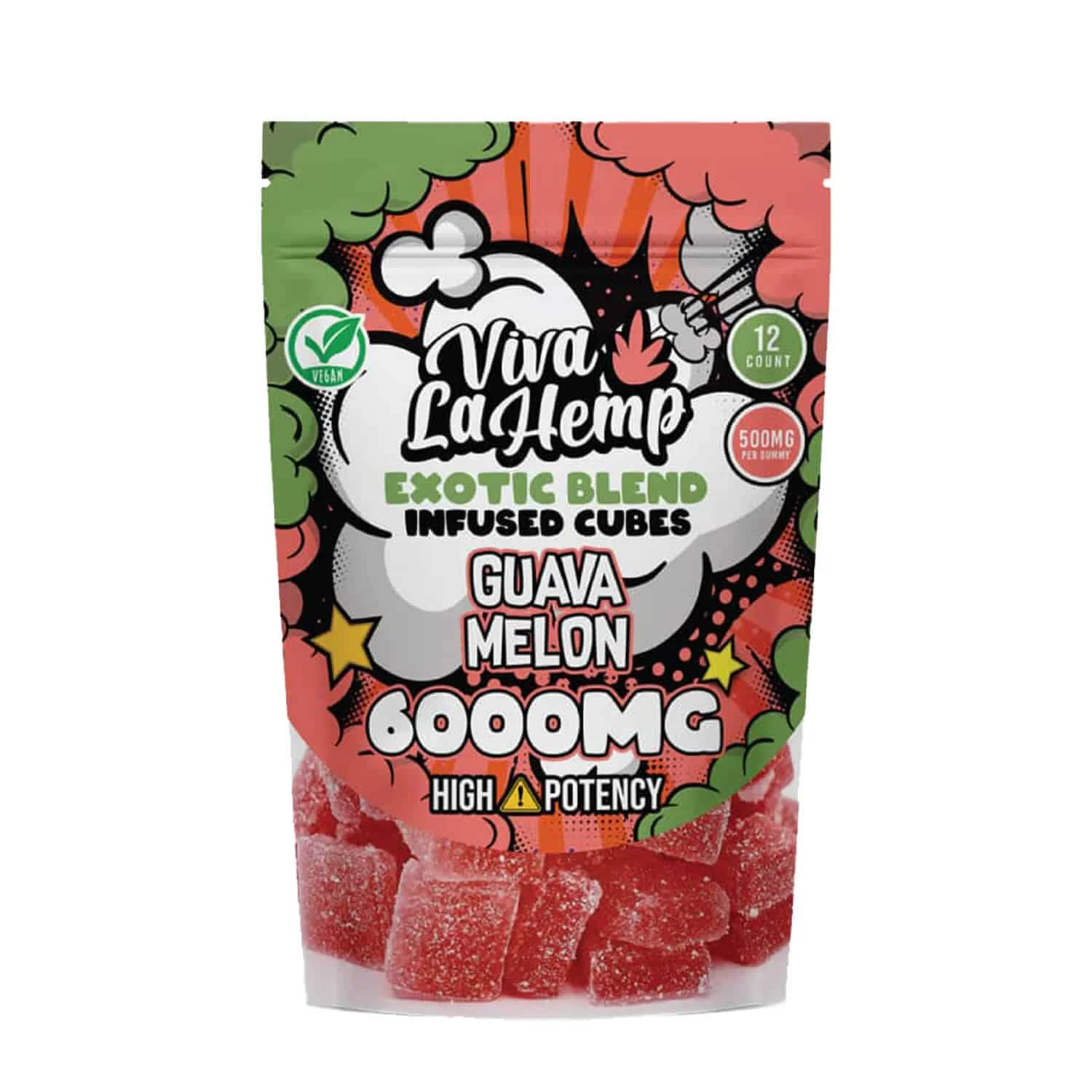 Exotic Blend Infused Cubes - 6000MG <br>Guava Melon