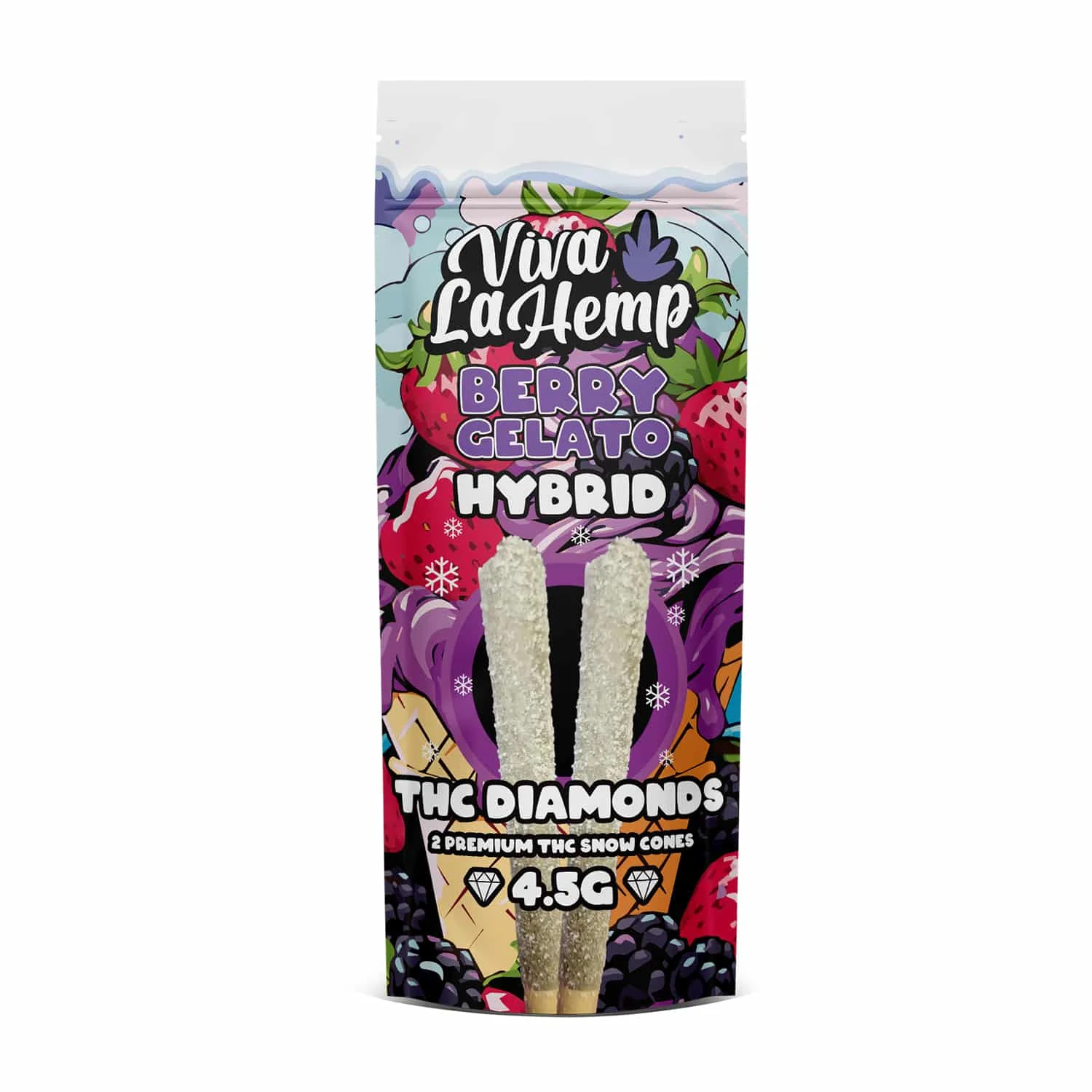 THC Snow Cones - 4.5G <br>Berry Gelato - Hybrid