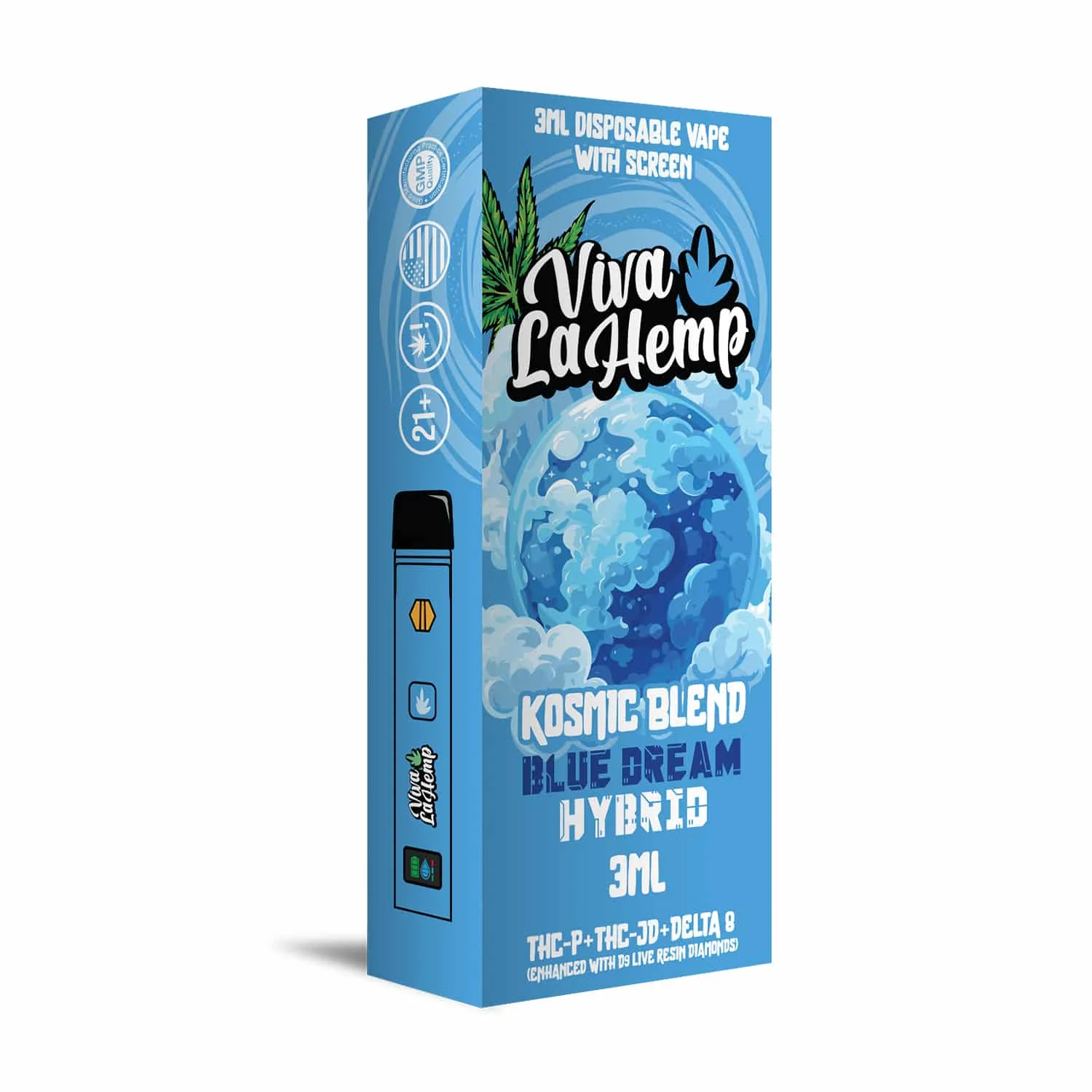 Blue Dream - Hybrid <br>Kosmic Blend - Disposable Vapes 3ML