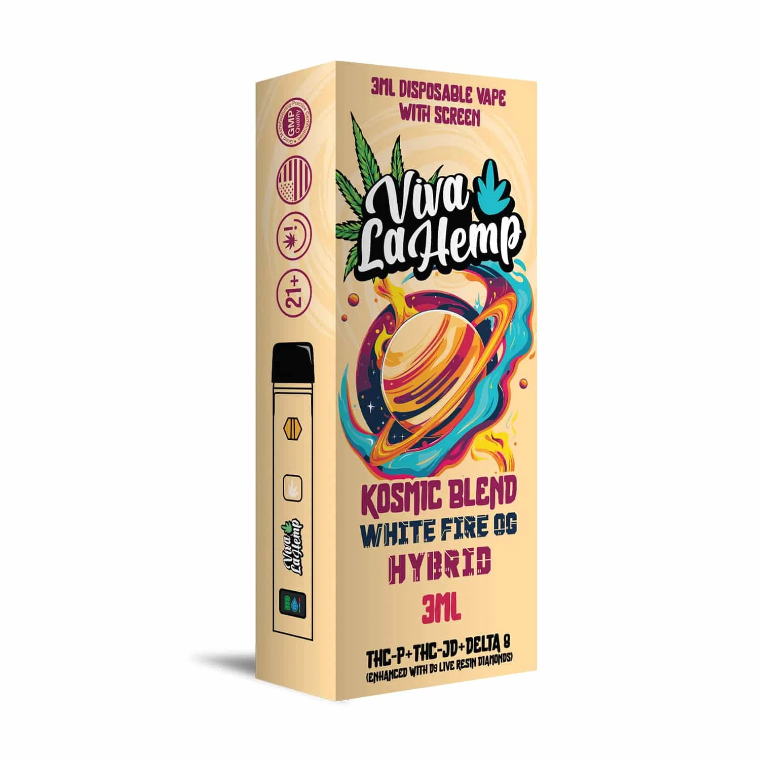 White Fire OG - Hybrid <br>Kosmic Blend - Disposable Vapes 3ML