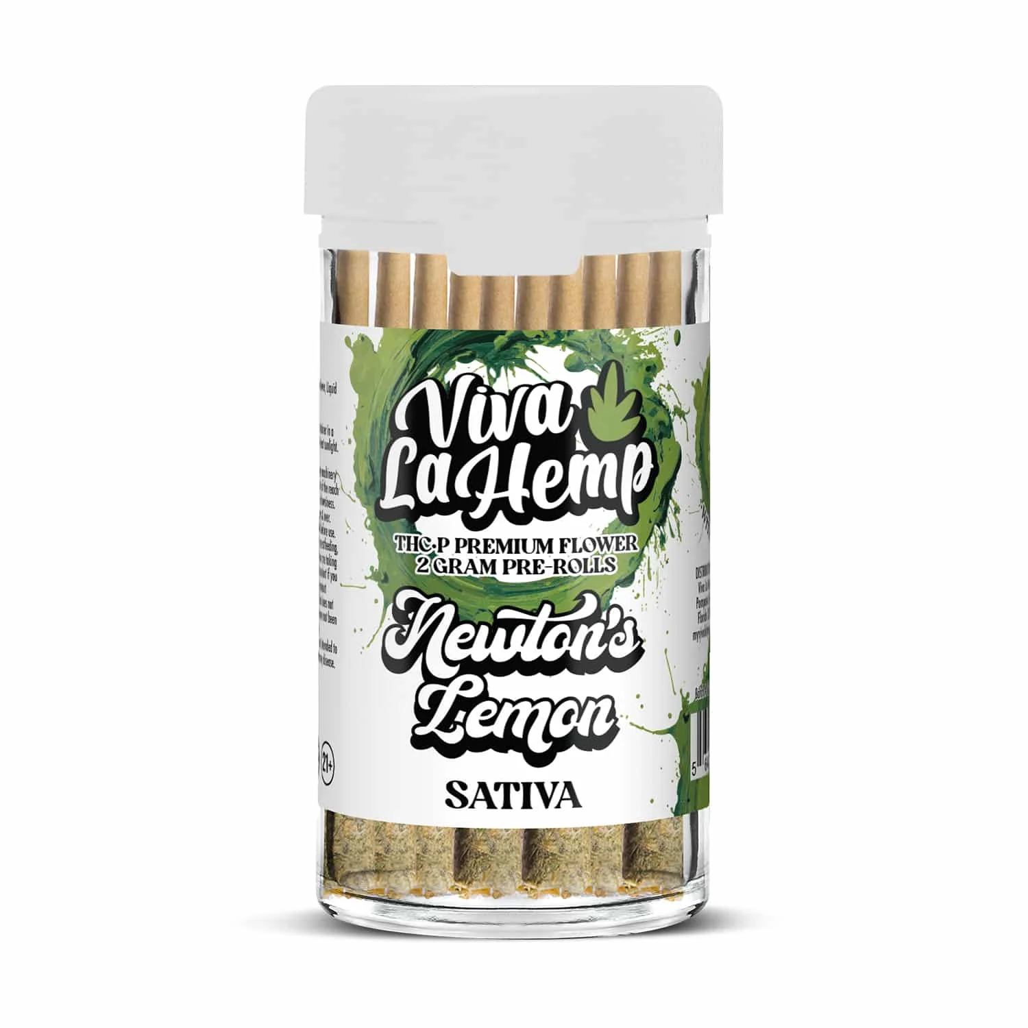 THC-P Premium Snow cone Pre-Rolls - 2G - Newton's Lemon-Sativa